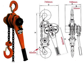Palăng xích lắc tay