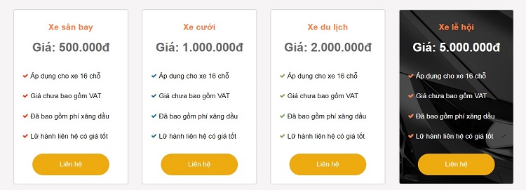 Bảng giá thuê xe 16 chỗ Hà Nội