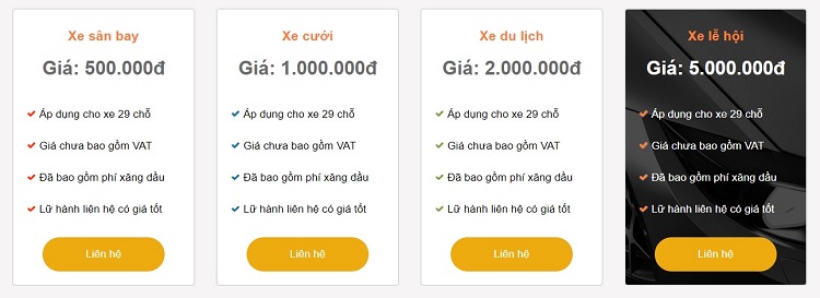 Bảng giá dịch vụ thuê xe 29 chỗ Hà Nội