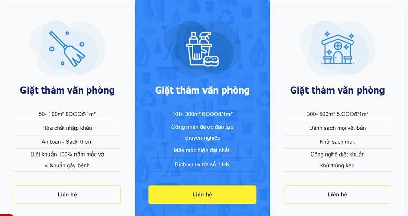 Bảng giá dịch vụ giặt thảm văn phòng Hà Nội